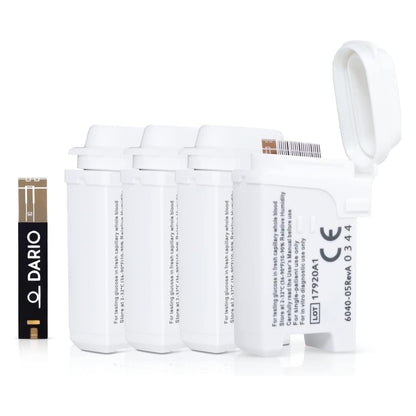 Dario 100 Blood Glucose Test Strips – 4 Cartridges x 25 for Dario Monitor