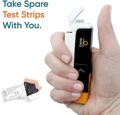 Dario 100 Blood Glucose Test Strips – 4 Cartridges x 25 for Dario Monitor
