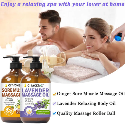 Massage Oil for Therapy - Ginger, Arnica & Lavender Oils