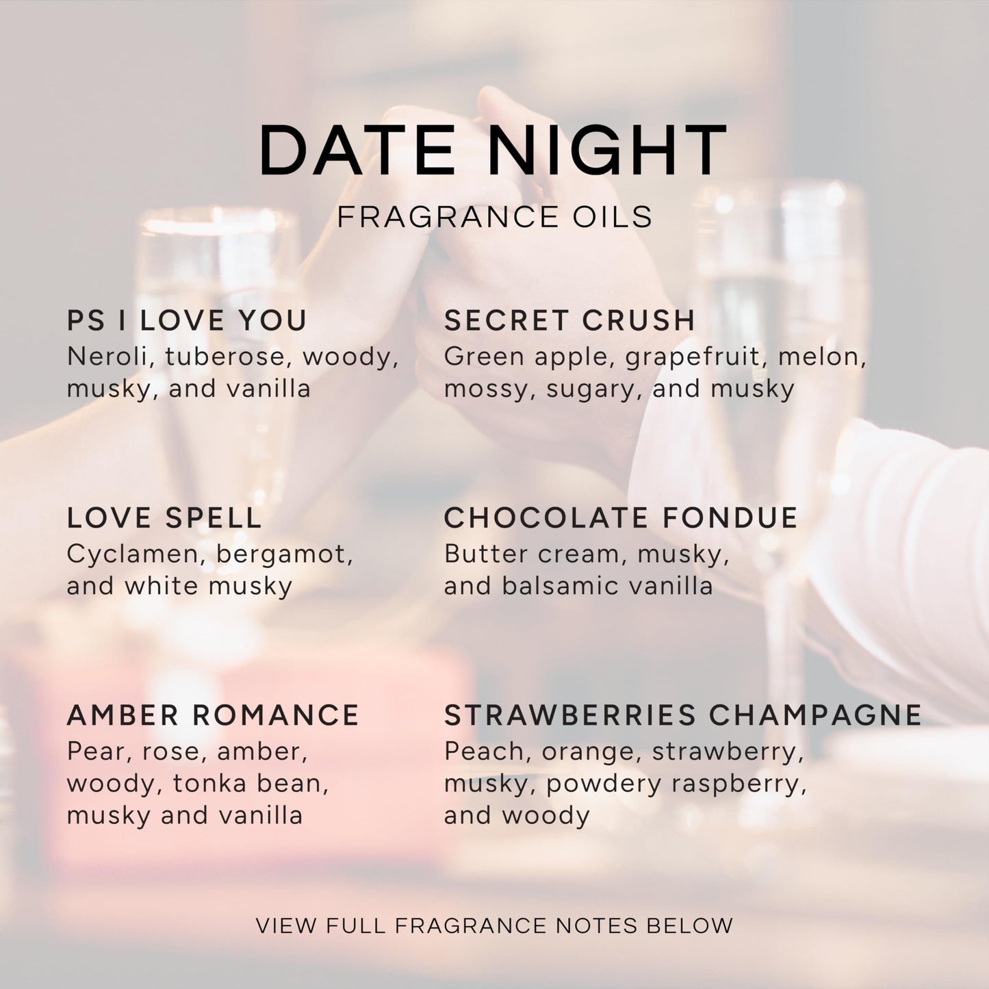 Eternal Essence Oils Date Night Set – 6 Premium Fragrance Oils (10ml each)