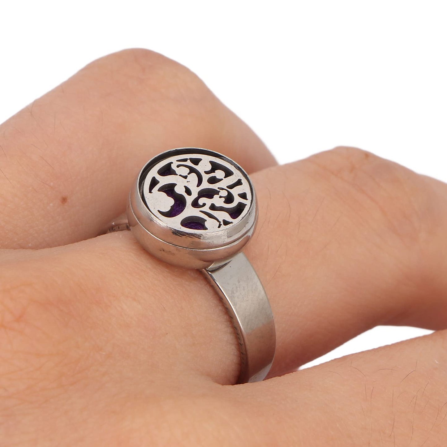 DAUERHAFT Aromatherapy Finger Ring – Portable Essential Oil Diffuser Ring for Daily Wear