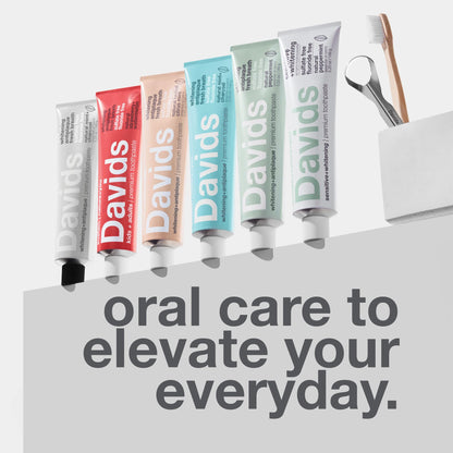 Davids Charcoal Toothpaste – Enhanced Whitening, Fluoride-Free, SLS-Free