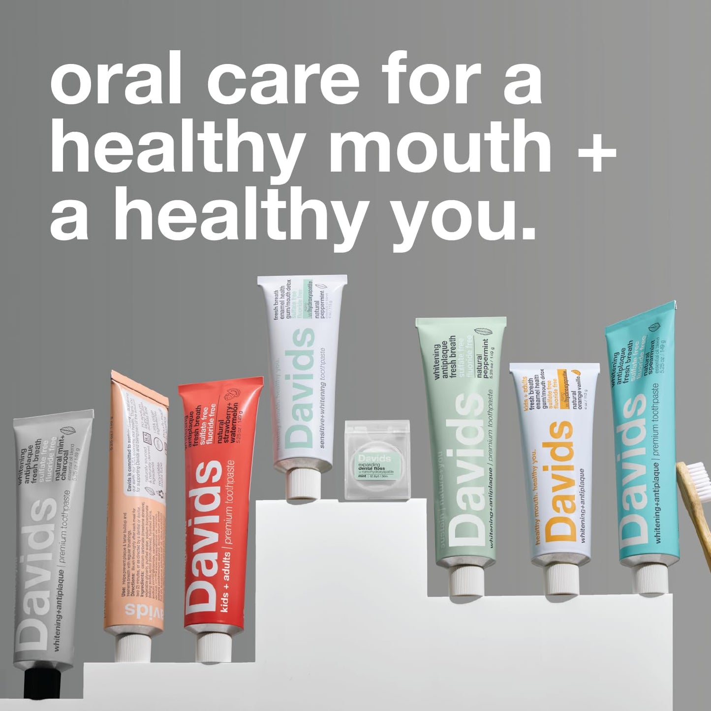 Davids Hydroxi Nano Hydroxyapatite Toothpaste – Remineralize Enamel, Sensitive Relief, 3 Pack