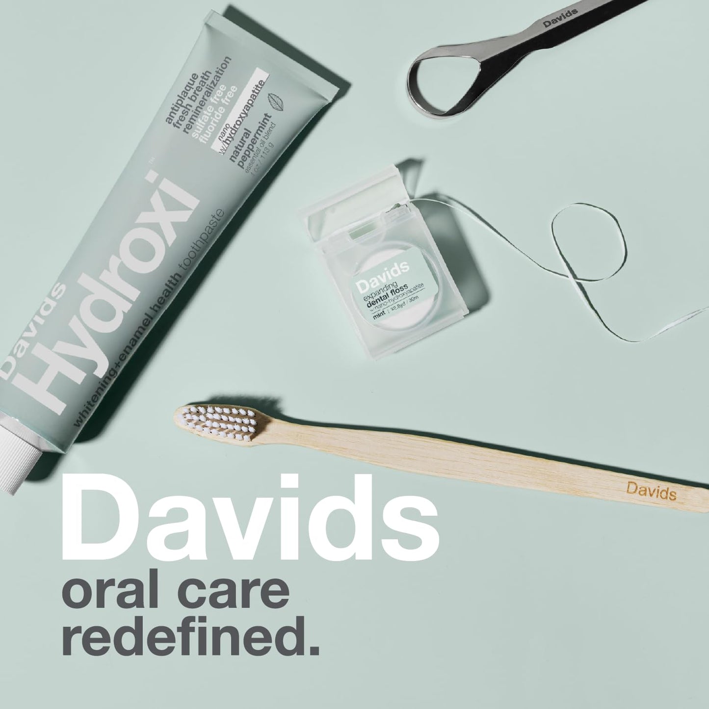 Davids Hydroxi Fluoride Free Nano Hydroxyapatite Toothpaste – Whitening, Enamel Remineralizing, SLS Free, Fresh Mint, 4 oz (3 Pack) Made in USA