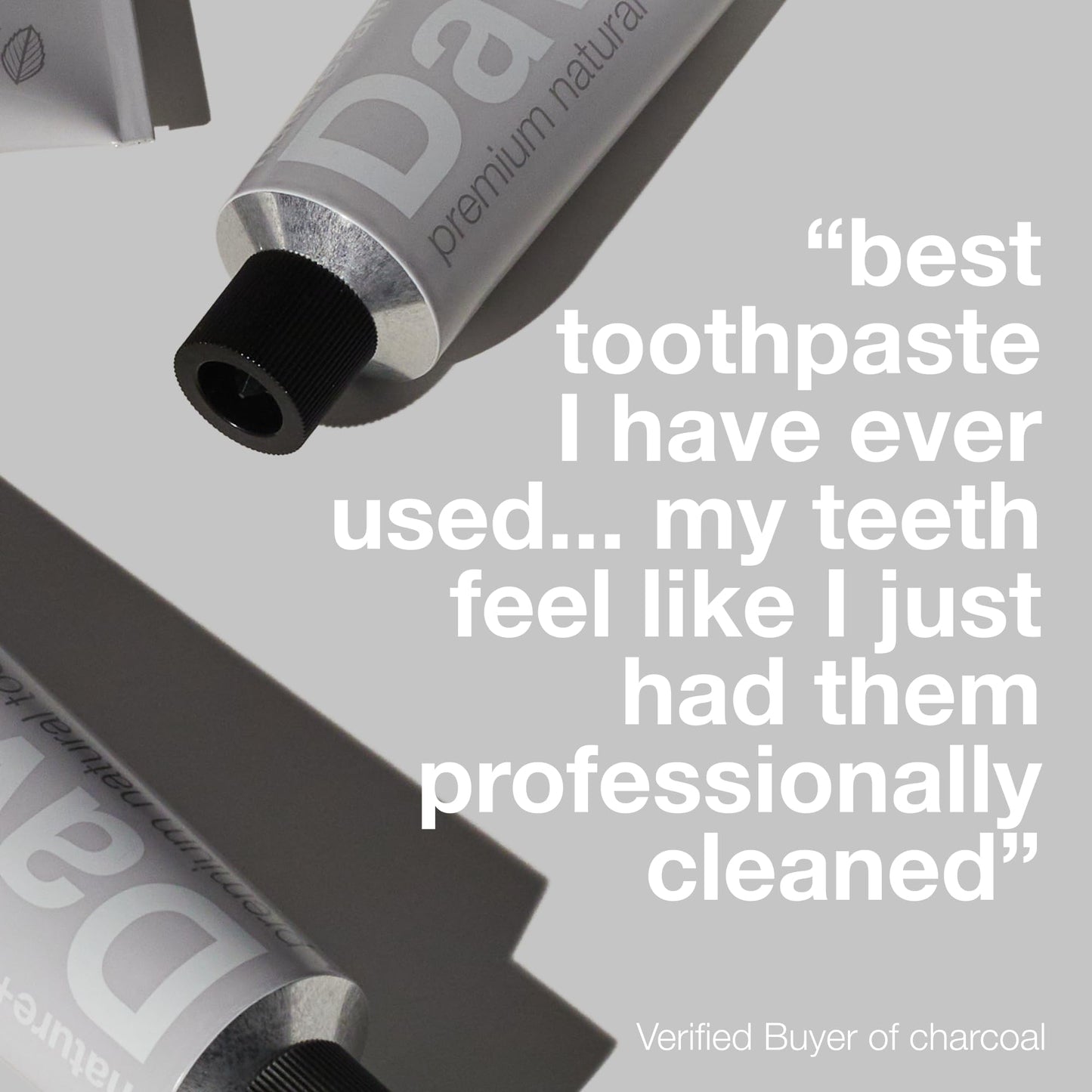 Davids Whitening Charcoal Travel Toothpaste – Fluoride Free, Peppermint, TSA 3-Pack