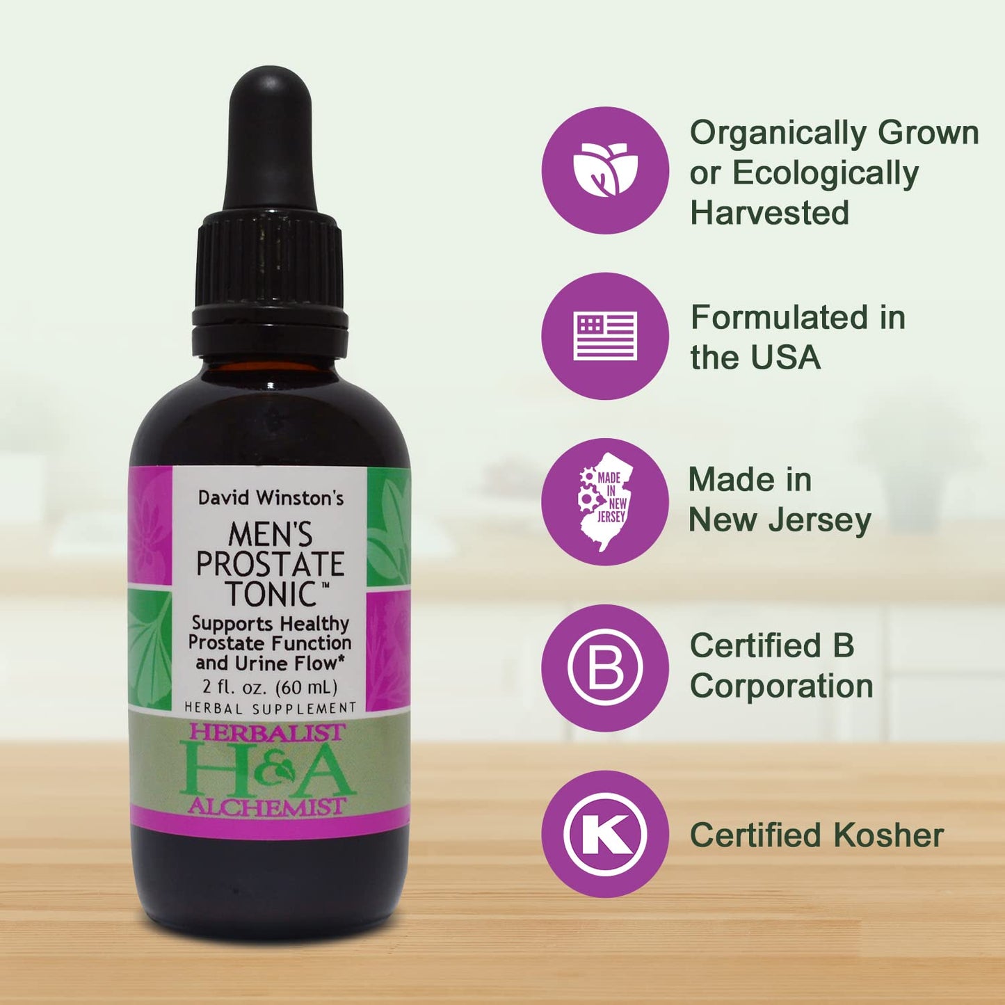David Winston's Men's Prostate Tonic™ - Supports Healthy Prostate Function & Urine Flow | 2 Fl Oz
