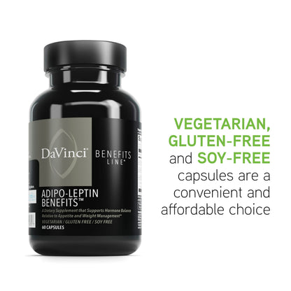 DAVINCI Labs Adipo-Leptin Benefits – Hormone Balance & Metabolism Support | 60 Vegetarian Capsules