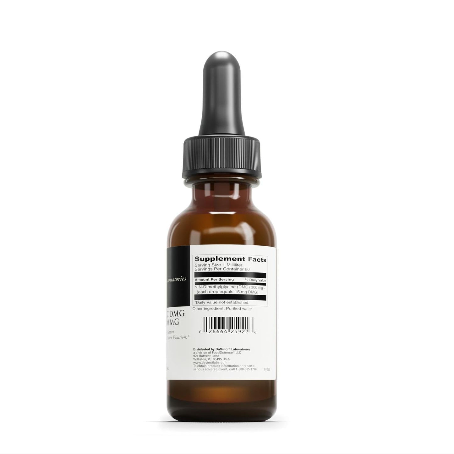 DAVINCI Labs Gluconic DMG Liquid 300mg - Immune, Muscle Function, Heart & Brain Support - 2 fl oz (60 Servings)
