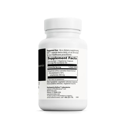 DAVINCI Labs Grapefruit Seed Extract 400 mg – GI & Digestive Health (60 capsules)