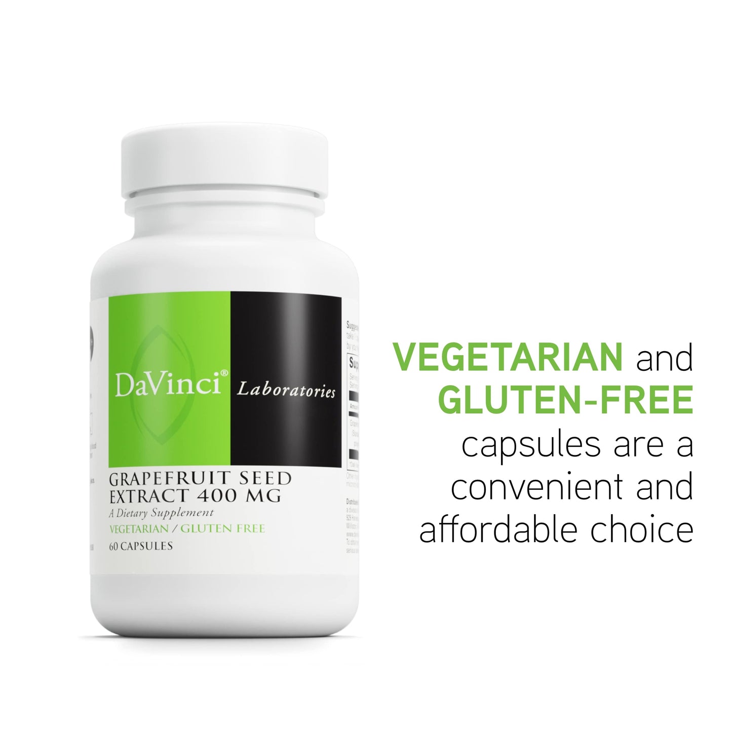 DAVINCI Labs Grapefruit Seed Extract 400 mg – GI & Digestive Health (60 capsules)