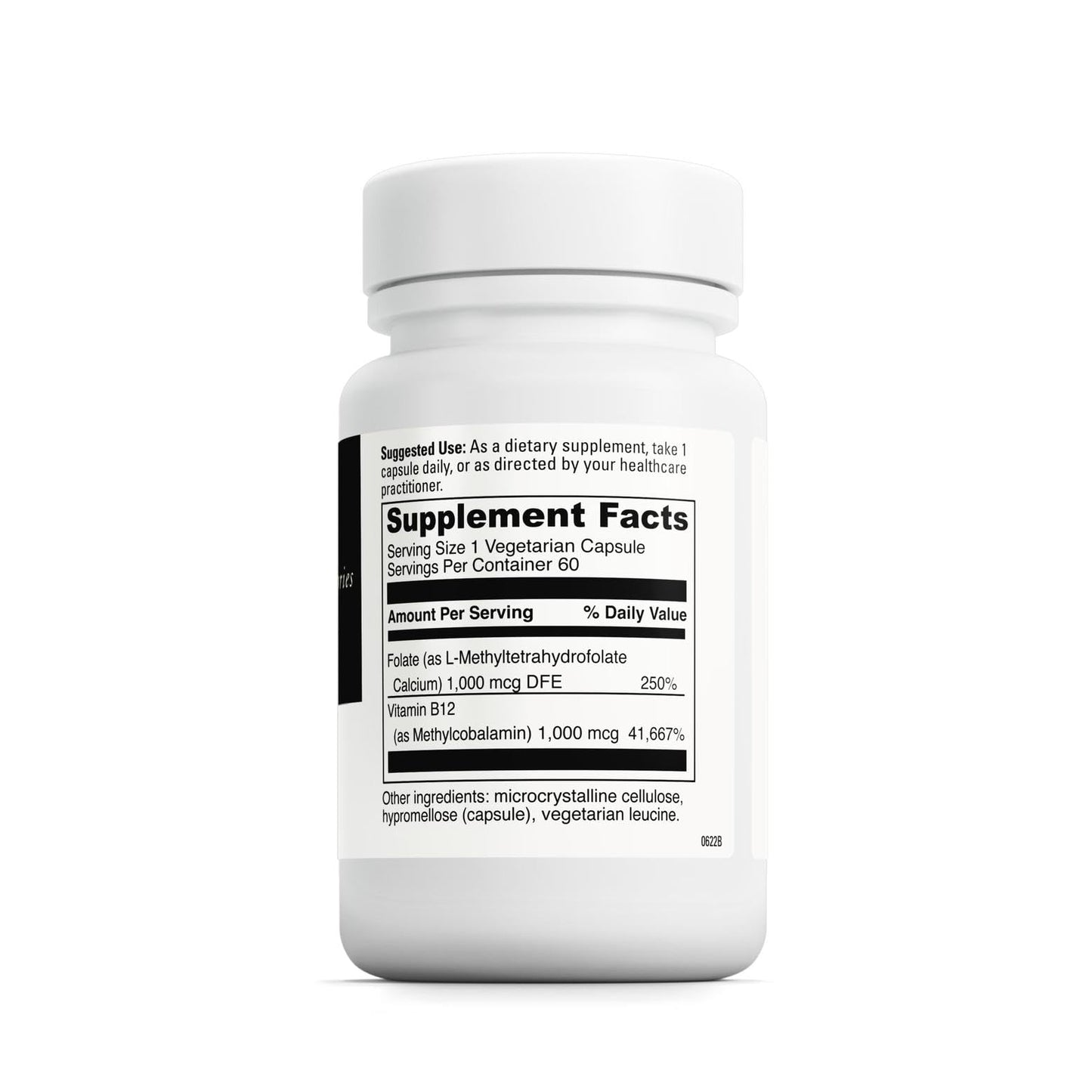 DAVINCI Labs 5-MTHF/B12 MC 2000-60 Capsules | Folate + Methylcobalamin Vitamin B12