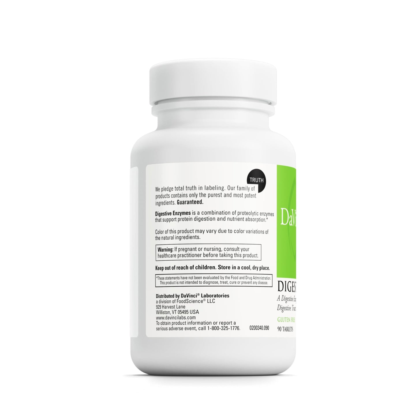 DAVINCI Labs All-Zyme – Digestive Enzymes for Nutrient Absorption (90 Tablets)