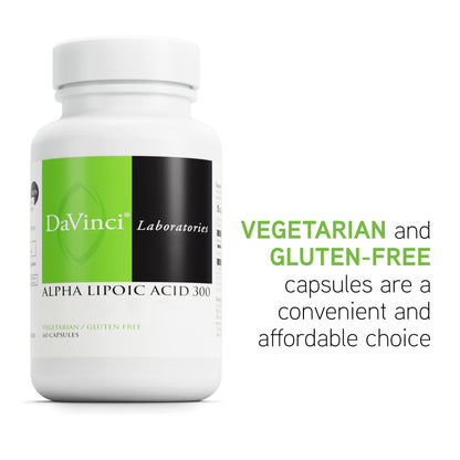 DAVINCI Labs Alpha Lipoic Acid 300 - 300 mg per Capsule | Gluten-Free, 60 Veg Capsules