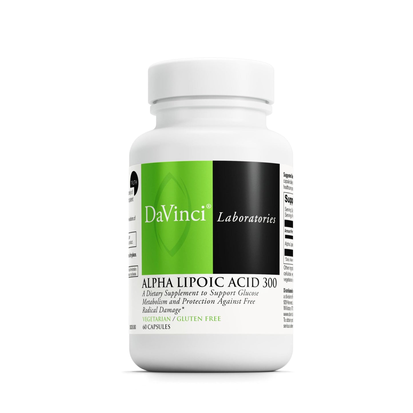 DAVINCI Labs Alpha Lipoic Acid 300 - 300 mg per Capsule | Gluten-Free, 60 Veg Capsules