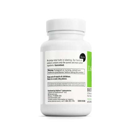 DAVINCI Labs Biotin – Skin, Hair & Nail Health + Intestinal Flora Support – 60 Capsules (Pack of 2)