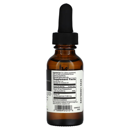 DAVINCI Labs D3/K2 Liquid - Vitamin D3 & K2 for Bone Health & Heart Health (30mL)