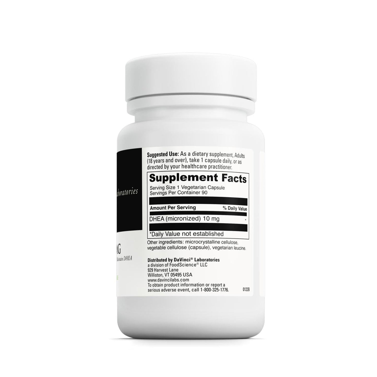 DAVINCI Labs Micronized DHEA 10mg – Hormone Balance, Brain Health & Thyroid Support | Vegetarian, Gluten-Free | 90 Capsules (Pack of 2)