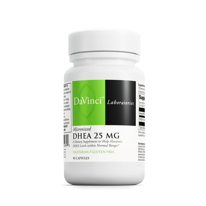 DAVINCI Labs Micronized DHEA 25 mg - Immune, Thyroid & Hormone Support | Gluten Free, 90 Veg Capsules