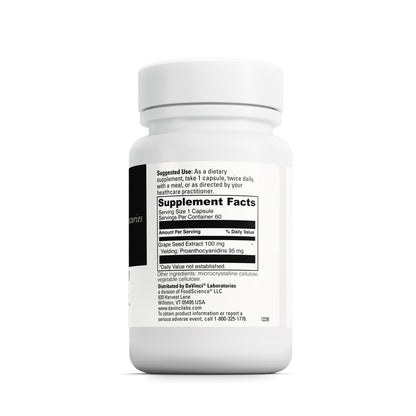 DAVINCI Labs Grape Seed-100: Immune Support & Healthy Skin (Gluten-Free)