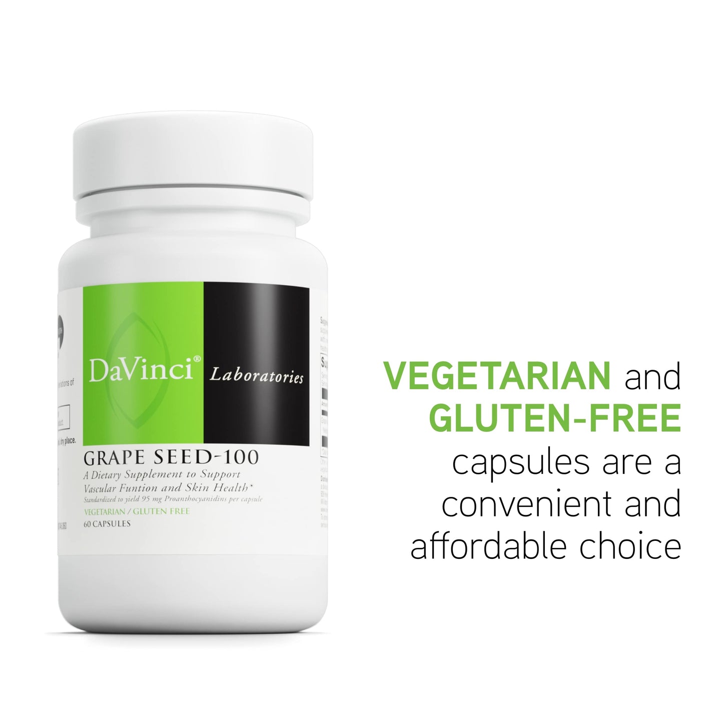 DAVINCI Labs Grape Seed-100: Immune Support & Healthy Skin (Gluten-Free)