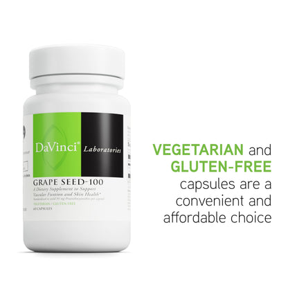 DAVINCI Labs Grape Seed-100: Immune Support & Healthy Skin (Gluten-Free)