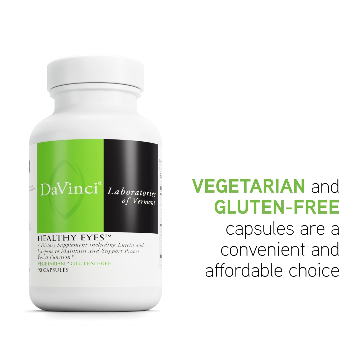 DAVINCI Labs Healthy Eyes - 90 Vegetable Capsules | Eye Health Supplement with Lutein, Lycopene & Zeaxanthin