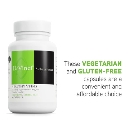 DAVINCI Labs Healthy Veins – Vascular Health Support | Vitamin C, Diosmin | Gluten Free | 60 Veg Capsules