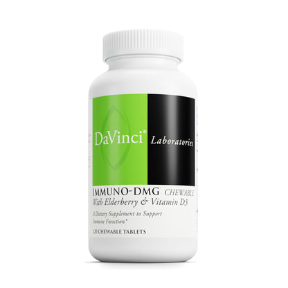 DAVINCI Labs Immuni-DMG Chewable with Elderberry & Vitamin D3 | Immune Support Supplement - 120 Chewable Tablets