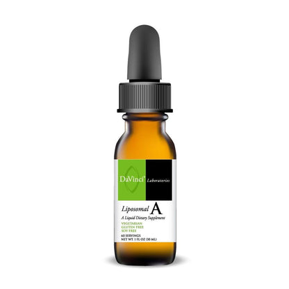 DAVINCI Labs Liposomal A - Liquid Vitamin A for Immune, Bone, Vision, Skin & Gut Health | Gluten-Free | 30 ml