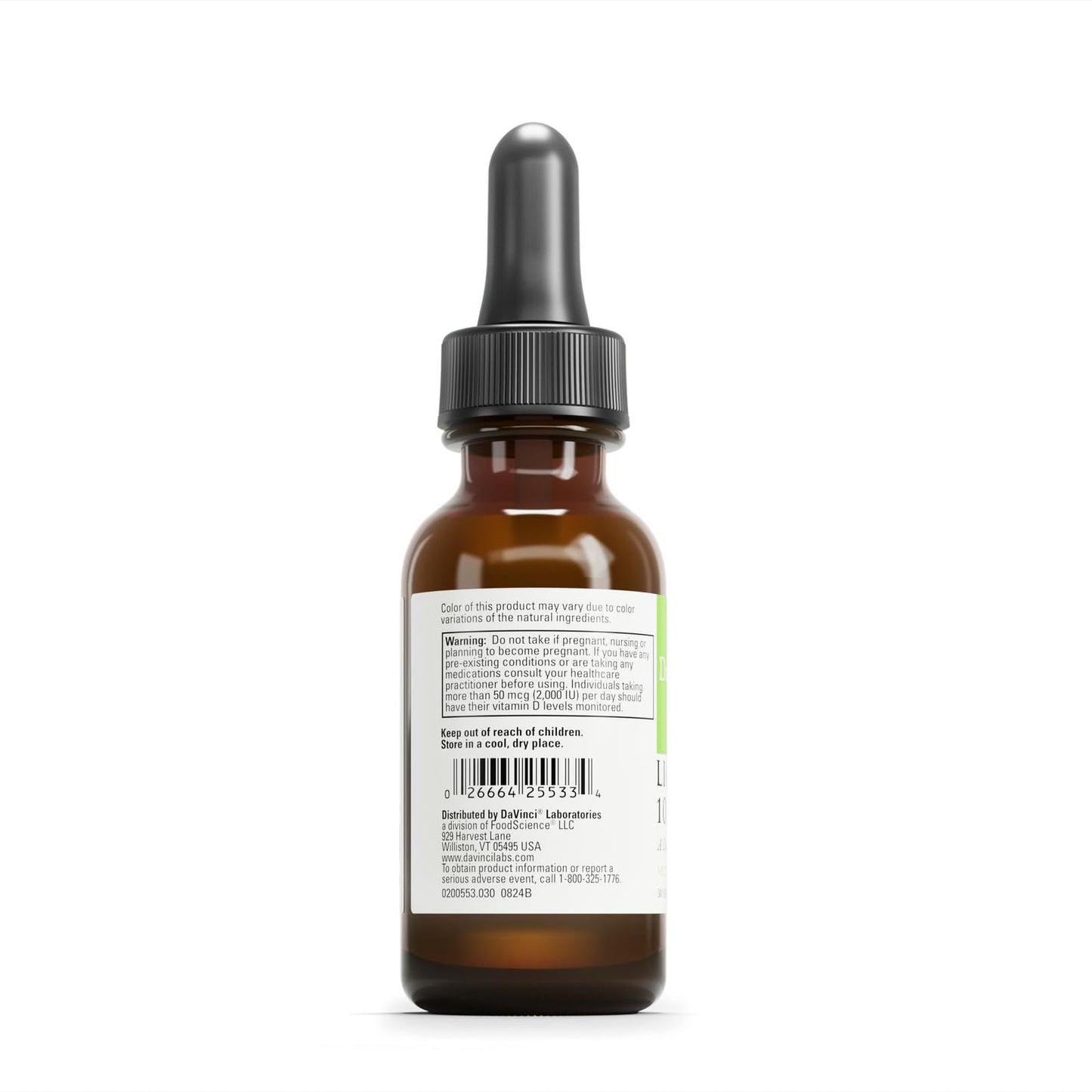 DAVINCI Labs Liquid D3 10,000 IU – Immune, Bone & Heart Health (1 Fl Oz)