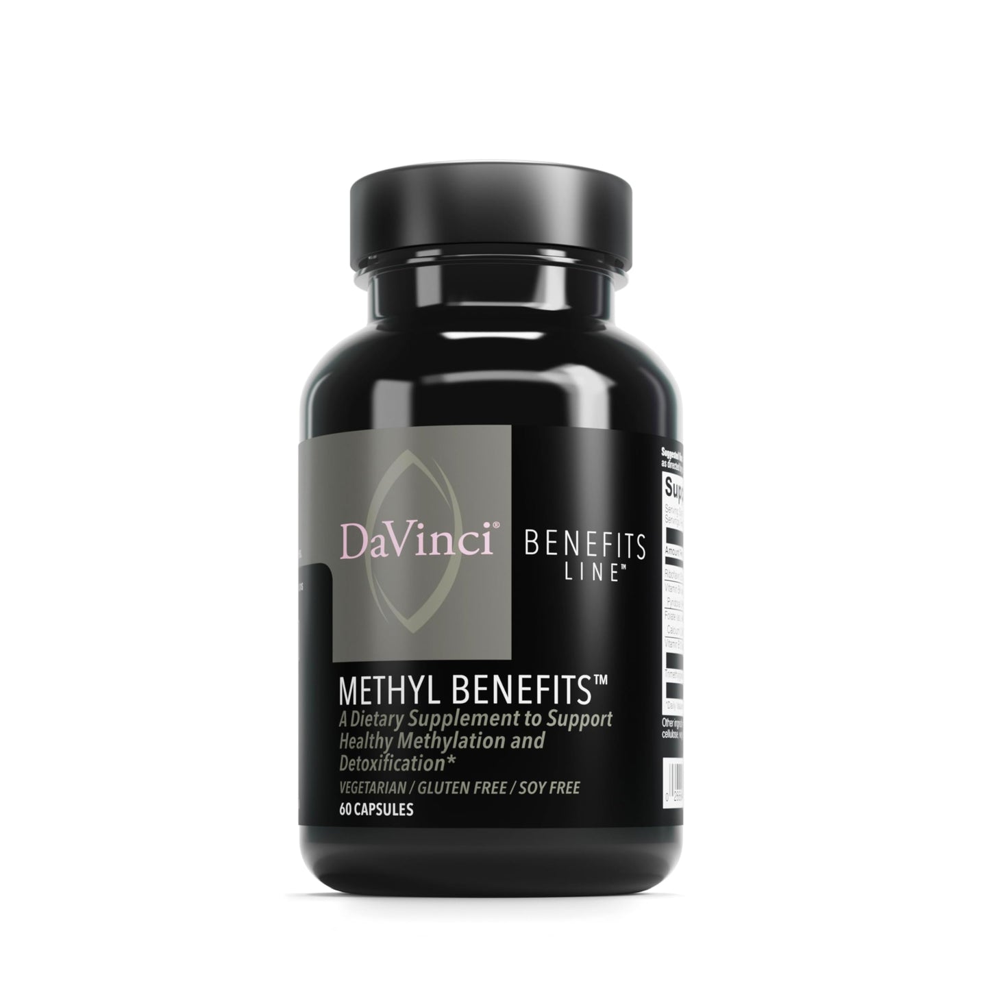 DaVinci Labs Methyl Benefits – Methylation Support, Detox & Energy – Gluten Free, 60 Vegetarian Capsules