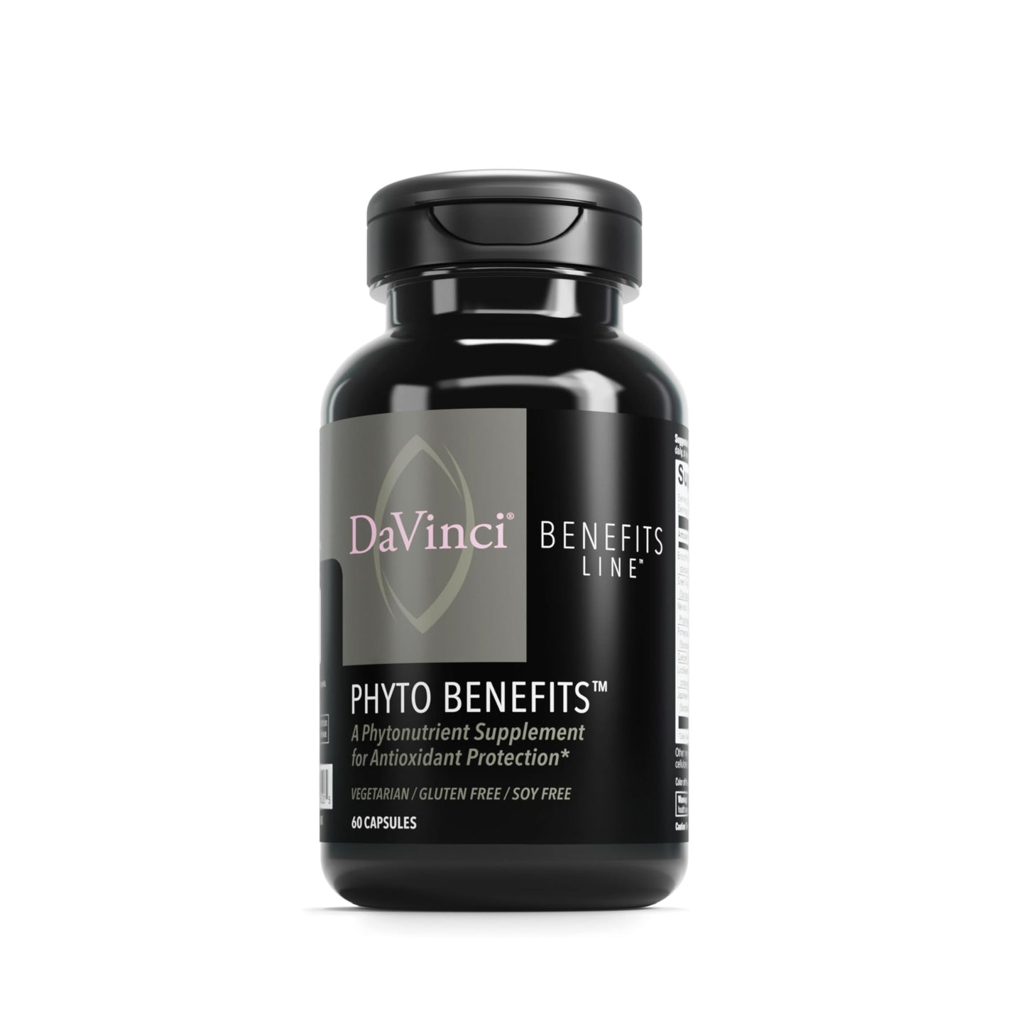 DAVINCI Labs Phyto Benefits – Heart, Brain & Immune Health | Curcumin, Quercetin, Green Tea | Vegetarian, Gluten-Free, Soy-Free | 60 Caps