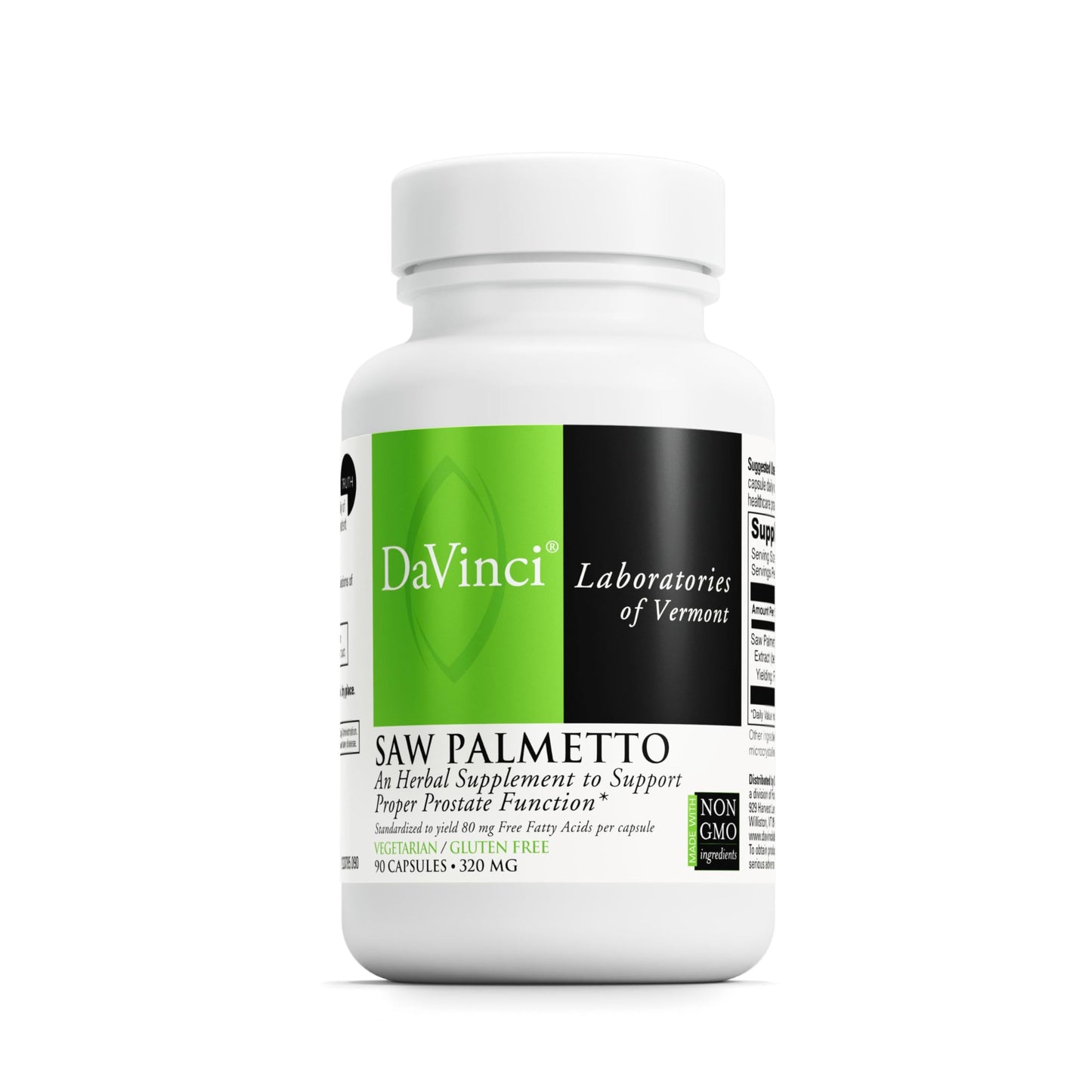 DAVINCI Labs Saw Palmetto - Prostate Health Support, Premenstrual & Lactation* - Gluten-Free - 90 Vegetarian Capsules