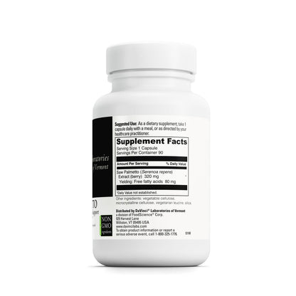 DAVINCI Labs Saw Palmetto - Prostate Health Support, Premenstrual & Lactation* - Gluten-Free - 90 Vegetarian Capsules