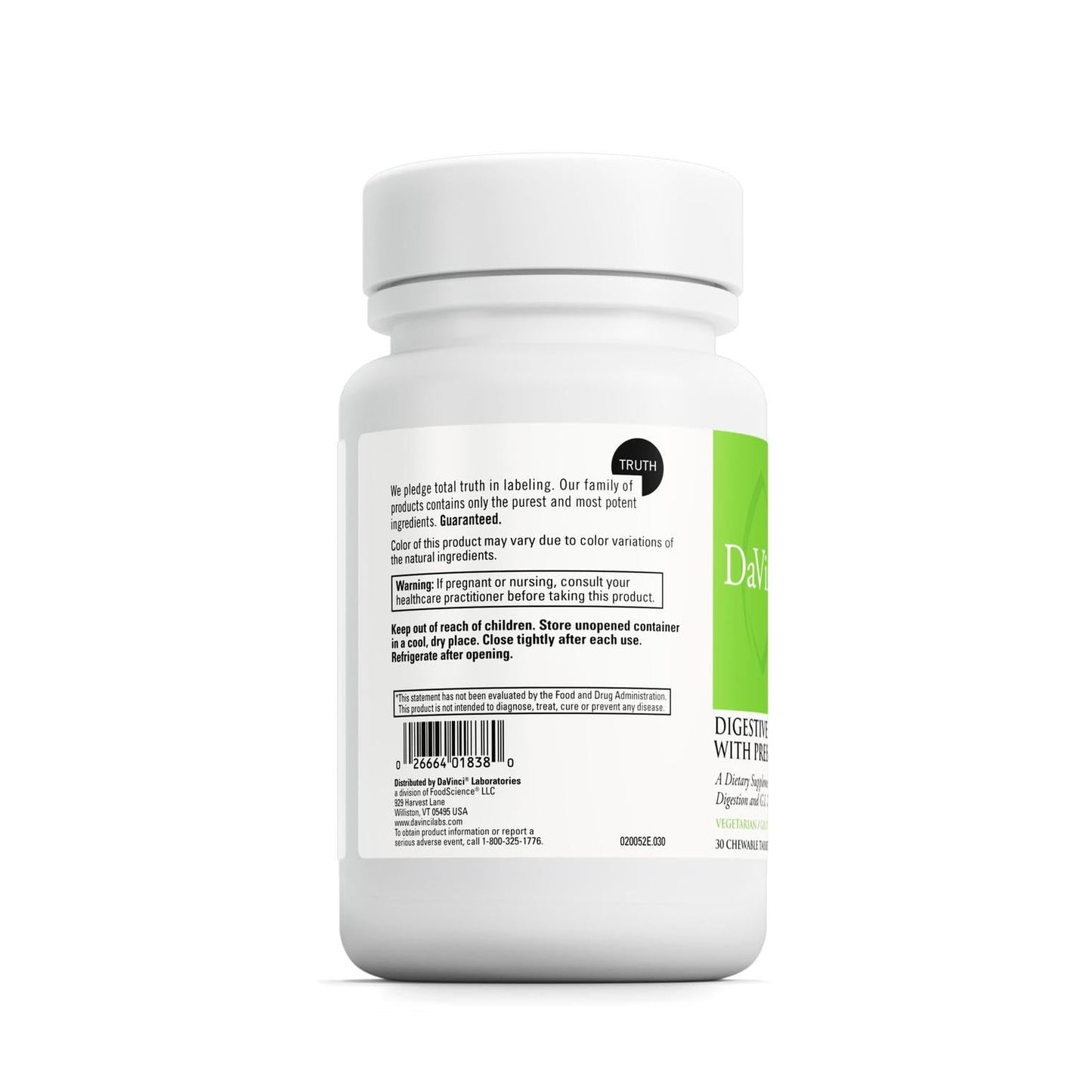 DaVinci Mega Probiotic ND with Digestive Enzymes Chewable - 30 Tablets