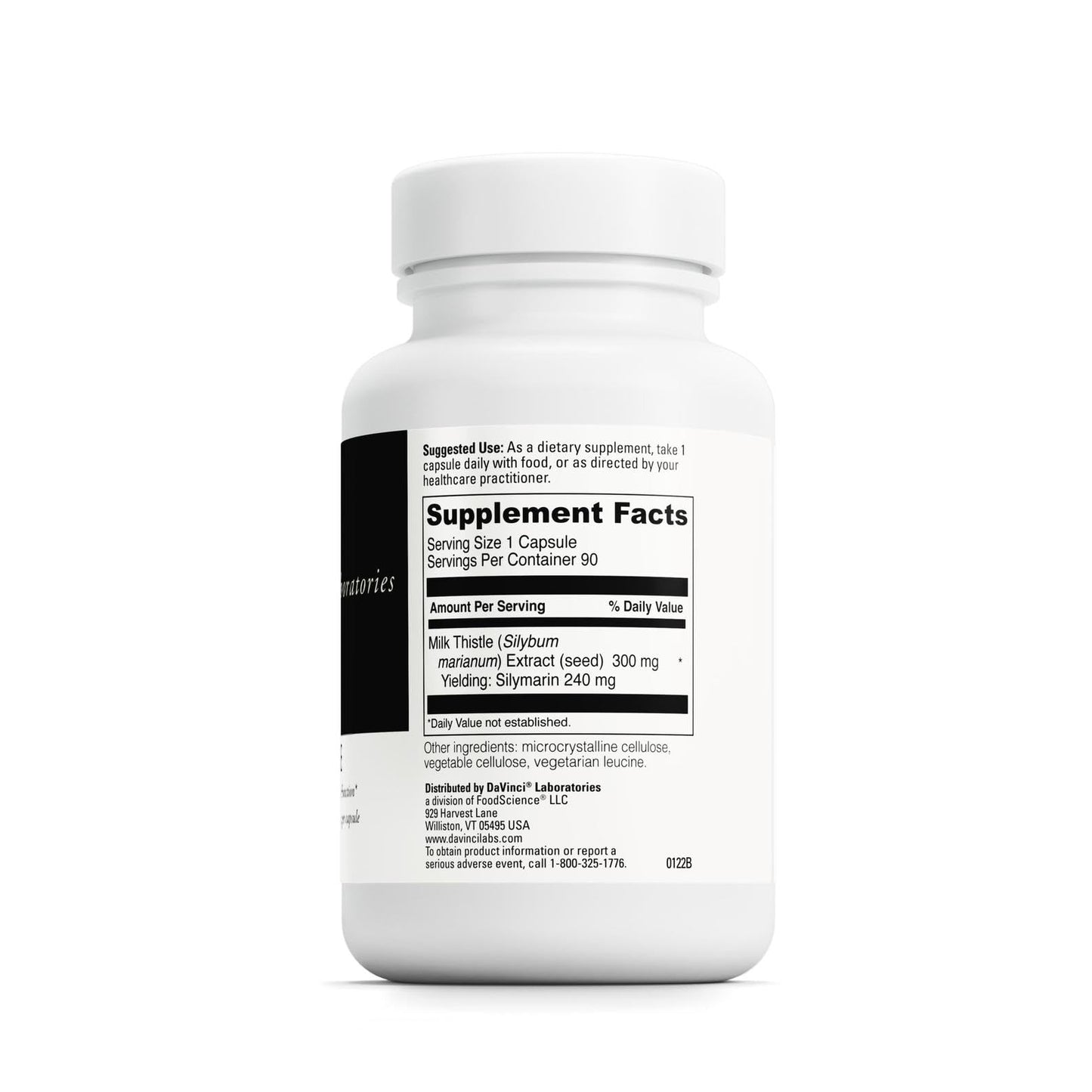 DAVINCI Labs Milk Thistle - Liver Detox & Kidney Support | 90 Veggie Caps