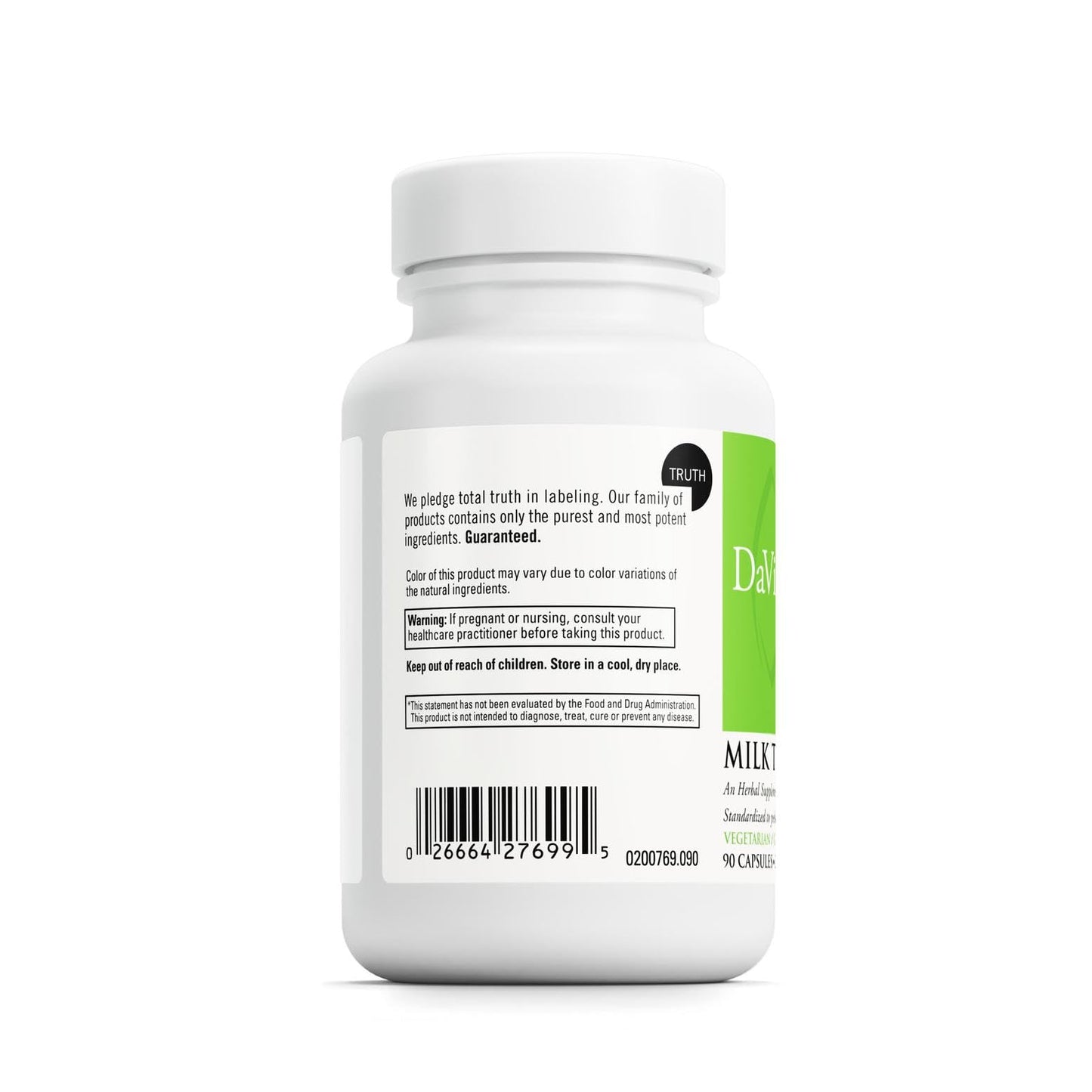 DAVINCI Labs Milk Thistle - Liver Detox & Kidney Support | 90 Veggie Caps