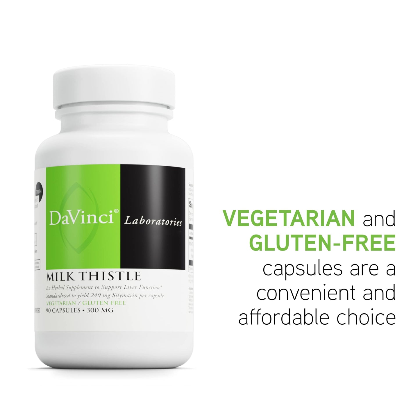 DAVINCI Labs Milk Thistle - Liver Detox & Kidney Support | 90 Veggie Caps