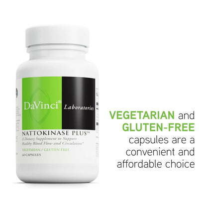 DAVINCI Labs Nattokinase Plus — High-Potency Nattokinase + Antioxidant Support for Circulation | Gluten Free, 60 Veg Capsules BritishVita | Premium UK Vitamins & Wellness Supplements