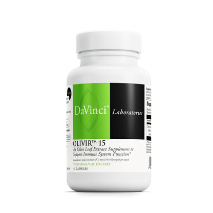 DAVINCI Labs Olivir 15-45 Capsules | Olive Leaf Extract for Immune Support