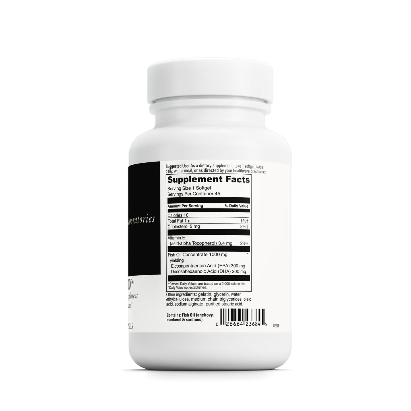 DAVINCI Labs Omega-3 1000 | Supports Cholesterol, Immune Health, Hair & Skin | Gluten-Free