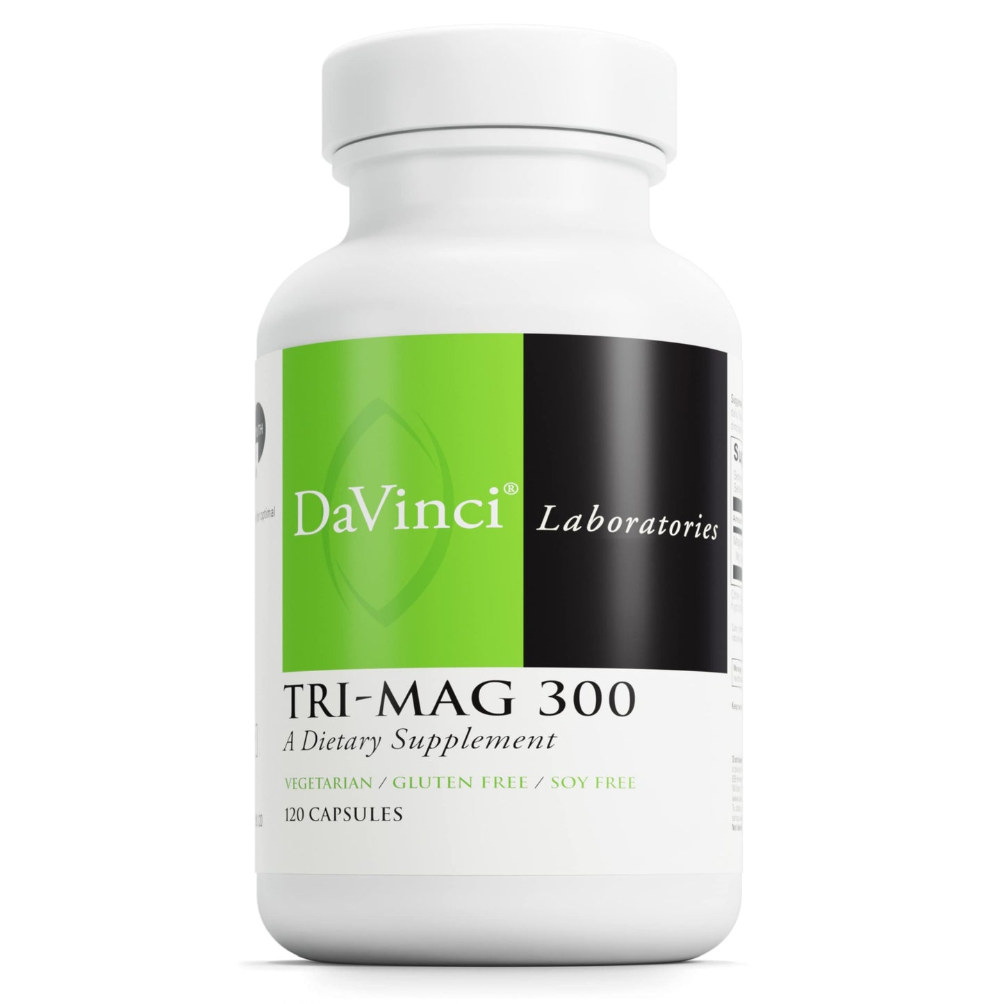 DAVINCI Tri-Mag 300: Triple Magnesium Glycinate, Taurate & Malate for Sleep & Nerve Support (120 Capsules)
