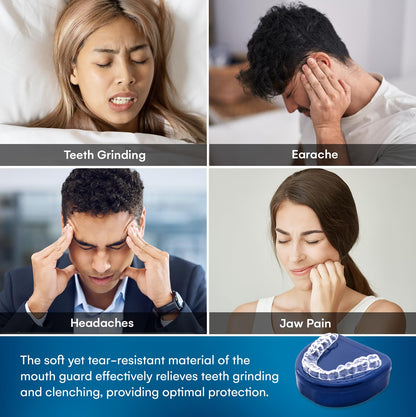 Mouth Guard for Teeth Grinding at Night – Custom Moldable Bruxism Guard + 12 Tablets