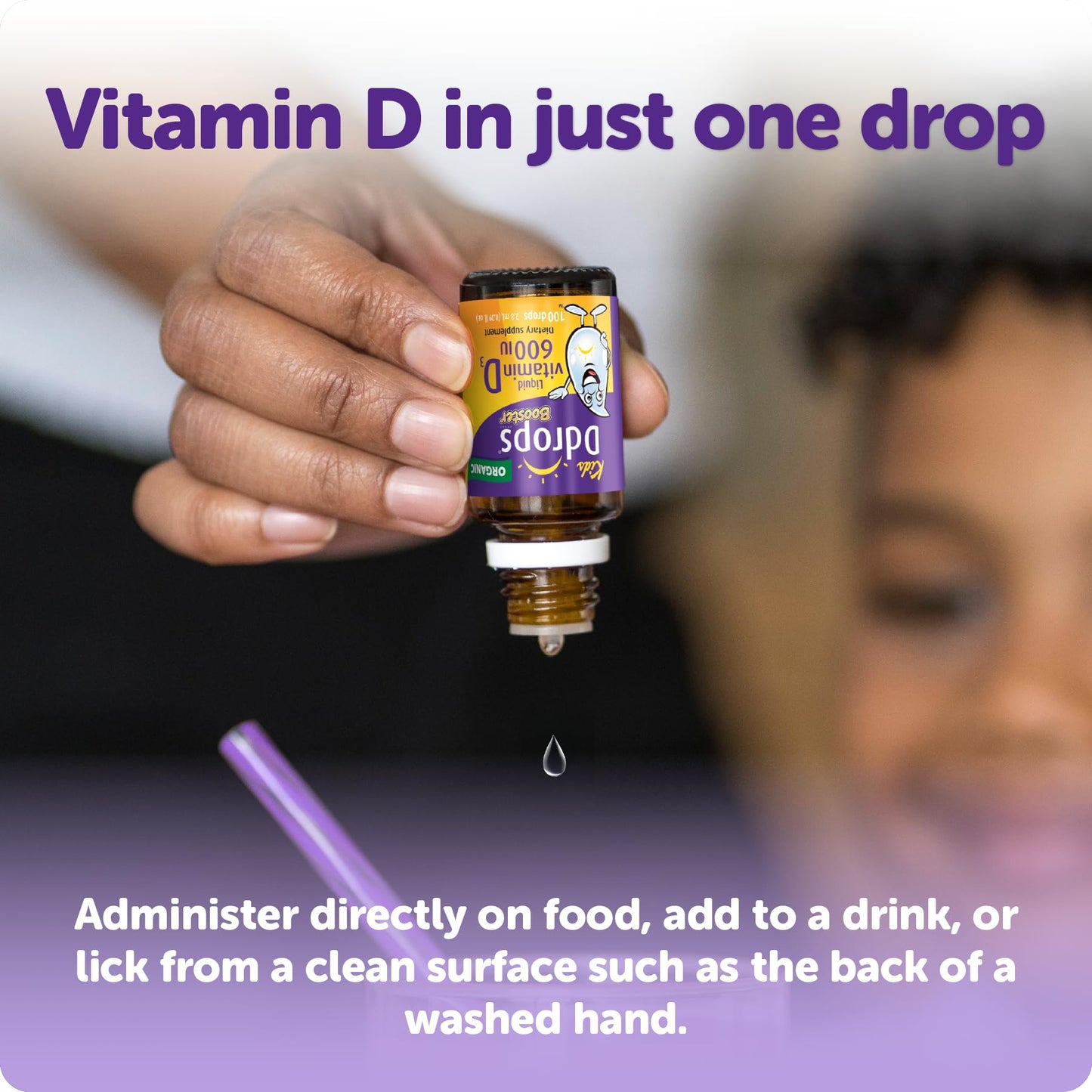 Ddrops Kids Booster 600IU | Daily Vitamin D for Kids – Strong Bones & Immunity