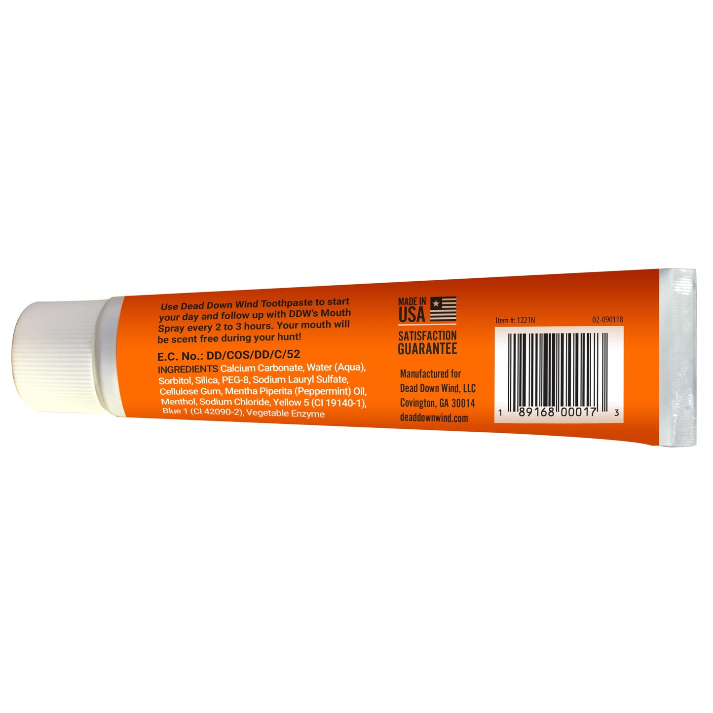 Dead Down Wind Toothpaste - Odor Control, Mint Flavor (3.5 oz) - USA Made