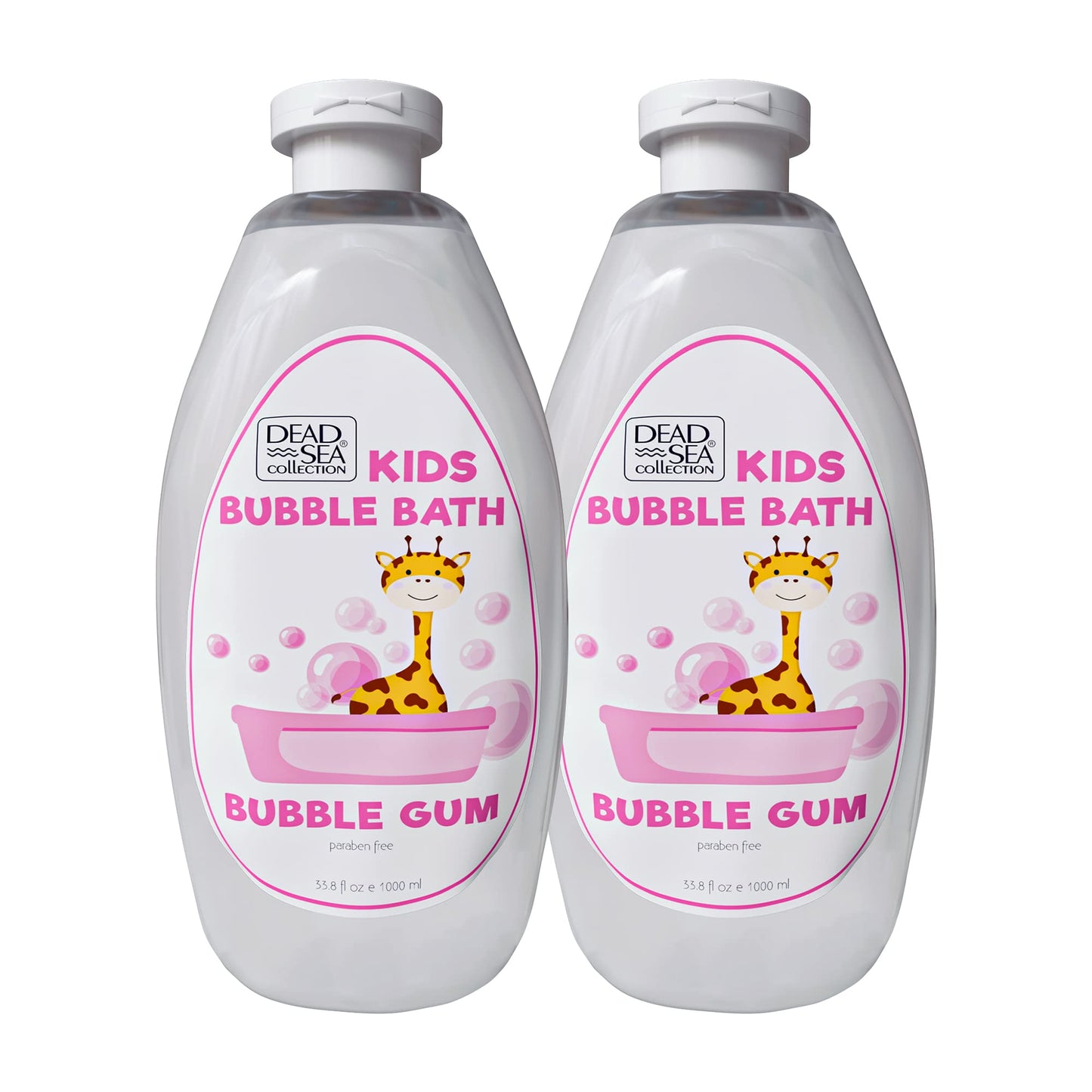 Dead Sea Collection Bubble Bath for Kids - Bubble Gum Scent, 2 x 33.8 fl oz