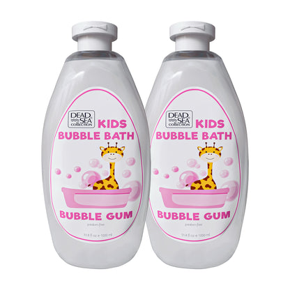 Dead Sea Collection Bubble Bath for Kids - Bubble Gum Scent, 2 x 33.8 fl oz