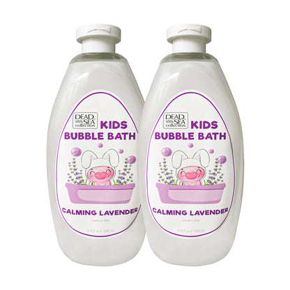 Dead Sea Collection Bubble Bath for Kids with Lavender – 2 x 33.8 fl oz (67.6 fl oz total)