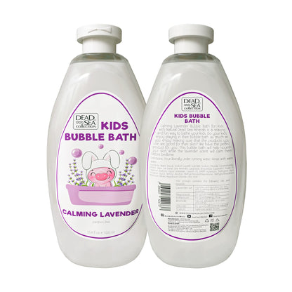 Dead Sea Collection Bubble Bath for Kids with Lavender – 2 x 33.8 fl oz (67.6 fl oz total)
