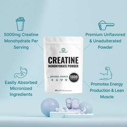Deal Supplement Instant Creatine Monohydrate Powder | 120 Servings (2 Pack) – Micronized, Unflavored